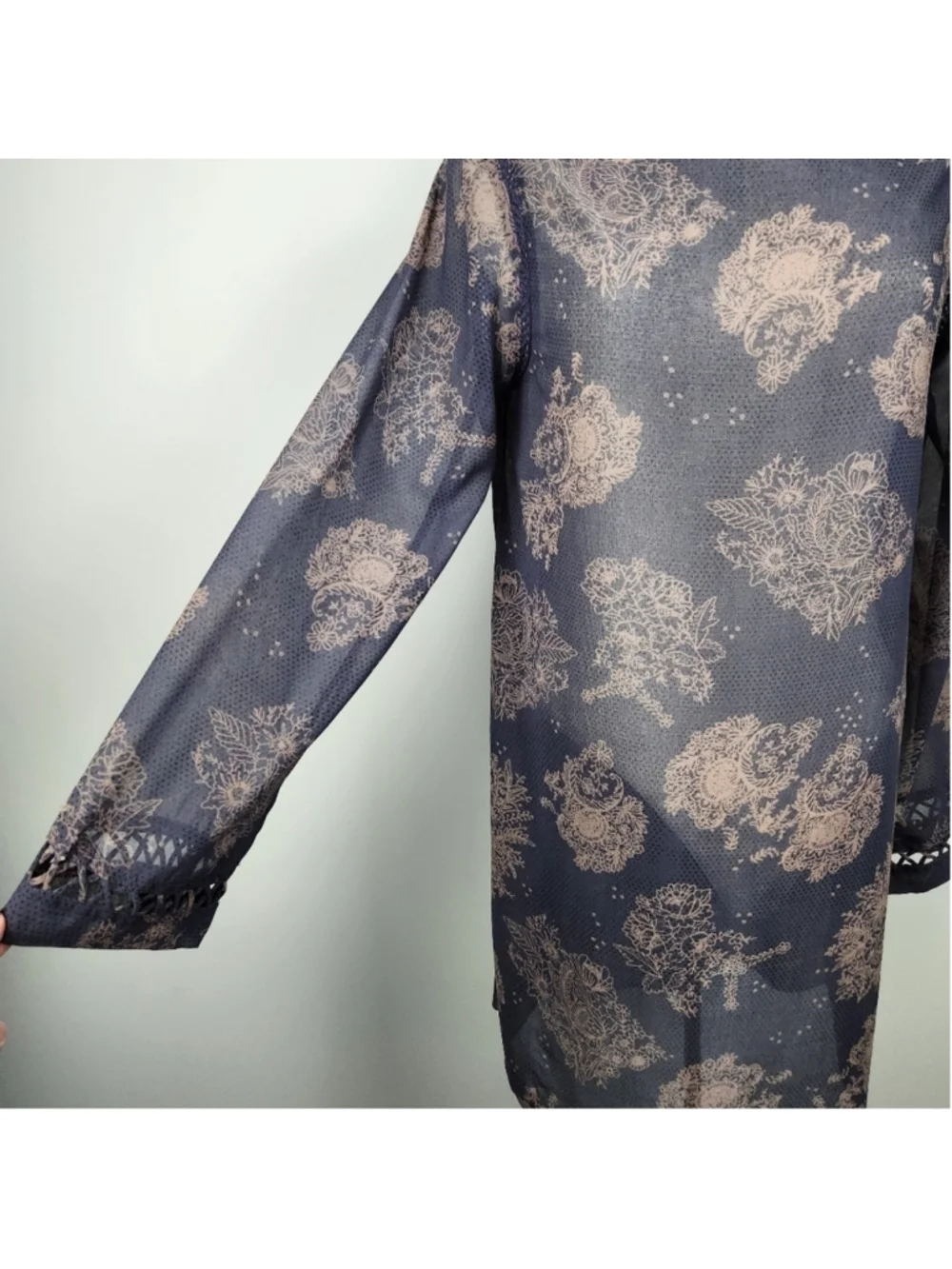 Gentle Fawn Sheer Long Sleeve Dress Size S Baggy Oversized Whimsigoth Dark Fairy - Picture 5 of 15